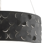 Люстра в форме цилиндра с чёрным фактурным абажуром Round Necklines варинант исполнения - 1 | Loft Concept в Саратове