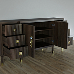 Большой Комод-буфет Elsa Dreams Walnut с ящиками варинант исполнения - 1 | Loft Concept в Саратове