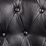 Кресло кожаное с мягкими подлокотниками на 4-х деревянных ножках Logan Leather Armchair black варинант исполнения - 5 | Loft Concept в Саратове