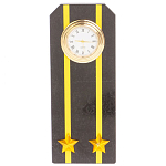 Часы подарочные настольные в виде погона ВМФ из натурального камня Змеевик Military Clock варинант исполнения - 4 | Loft Concept в Саратове