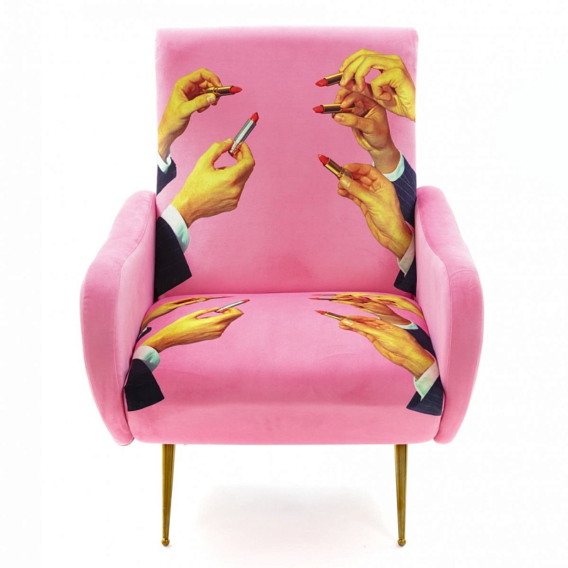 Кресло Seletti Armchair Lipsticks Pink Розовый (Rose) в Саратове | Loft Concept 