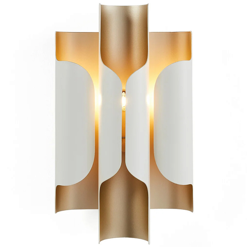 Бра из металла Dolton Wall Lamp White Белый Латунь Бра из металла Dolton Wall Lamp White Белый Латунь в Саратове | Loft Concept