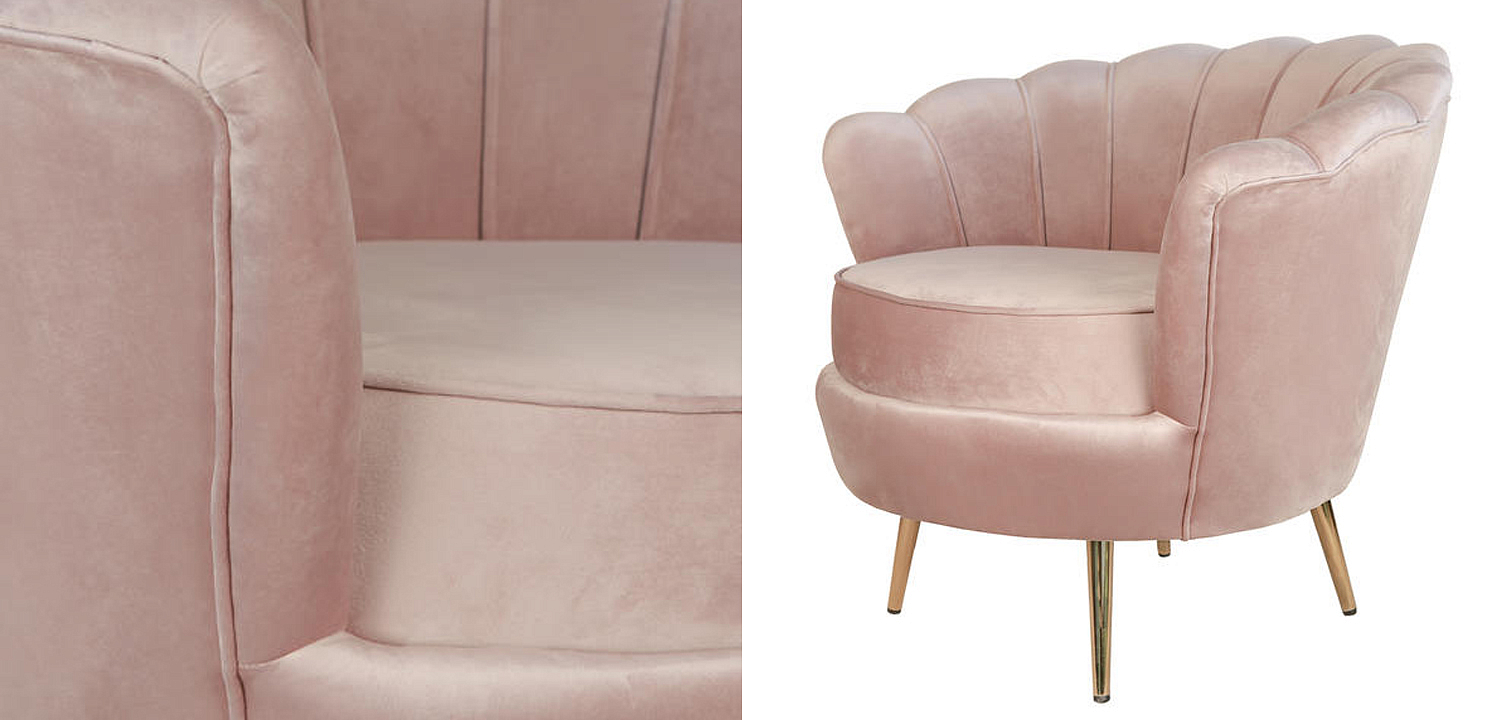 Кресло Розовый велюр Trapezium Pink velvet Кресло Розовый велюр Trapezium Pink velvet - Loft-Concept в Саратове