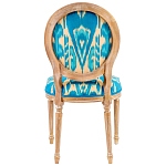 Стул из натурального бука с бирюзово-желтым узором Ikat Pattern бирюзовый варинант исполнения - 2 | Loft Concept в Саратове