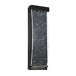 Настенный фонарь уличный прямоугольный черного цвета со стеклом с пузырьками Eurofase варинант исполнения - 2 | Loft Concept в Саратове