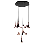 Люстра светодиодная с акриловыми конусообразными плафономи розовое золото Astra 60   варинант исполнения - 2 | Loft Concept в Саратове