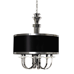 Люстра подвесная круглая с черным абажуром и чашей крепления в форме многогранника Natural Concepts варинант исполнения - 1 | Loft Concept в Саратове