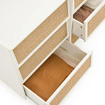Комод с 6-ю ящиками из плетеного ротанга Remi Cream Wicker Furniture варинант исполнения - 3 | Loft Concept в Саратове