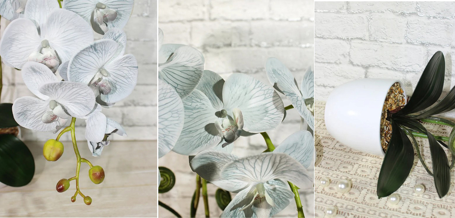 Декоративный искусственный цветок Orchid gray Декоративный искусственный цветок Orchid gray - Loft-Concept в Саратове