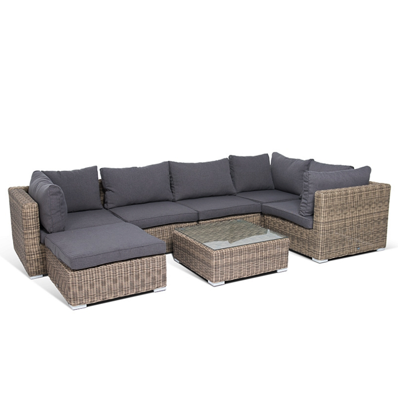 Модульный диван Rottan Grey Серый Модульный диван Rottan Grey Серый в Саратове | Loft Concept