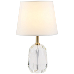 Настольная лампа с абажуром и основанием из хрусталя Manlio Crystal Lampshade Table Lamp варинант исполнения - 1 | Loft Concept в Саратове