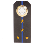 Часы погон подарочные настольные Авиация ВМФ из натурального камня Змеевик Military Clock варинант исполнения - 7 | Loft Concept в Саратове