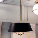 Подвесной светильник с конусовидным металлическим абажуром черного цвета Kichler варинант исполнения - 11 | Loft Concept в Саратове