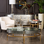 Столик журнальный серебристый с круглой столешницей Showing Refinement варинант исполнения - 3 | Loft Concept в Саратове