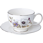 Чайный сервиз из фарфора с рисунком цветов на 6 персон 14 предметов Garden Whisper Porcelain Set  варинант исполнения - 2 | Loft Concept в Саратове