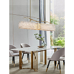 Люстра прямоугольная из фактурного стекла Chandelier Beam варинант исполнения - 4 | Loft Concept в Саратове