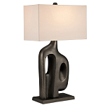 Настольная лампа с прямоугольным тканевым абажуром на фигурном каркасе Brutilist  варинант исполнения - 2 | Loft Concept в Саратове