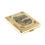 Портсигар на 20 сигарет с гравировкой природы в подарочной коробке Metal Cigarettes Cases варинант исполнения - 3 | Loft Concept в Саратове