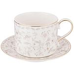 Чайный сервиз из фарфора с цветочным принтом на 6 персон 14 предметов Floral Charm варинант исполнения - 1 | Loft Concept в Саратове