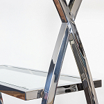 Металлический стеллаж со стеклянными полками Molecule варинант исполнения - 5 | Loft Concept в Саратове