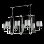 Люстра прямоугольной формы с 8-ю цилиндрическими плафонами из стекла Laurent варинант исполнения - 4 | Loft Concept в Саратове