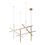 Люстра с 6-ю цилиндрическими плафонами на тонких тросах Trumpet tube варинант исполнения - 4 | Loft Concept в Саратове