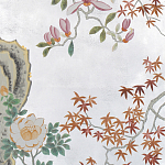 Обои ручная роспись Summer Night Blossom Original colourway on Ocean Silver gilded paper варинант исполнения - 2 | Loft Concept в Саратове