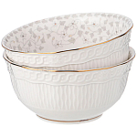 Обеденный сервиз белого цвета из фарфора на 6 персон 23 предмета Floral Charm варинант исполнения - 7 | Loft Concept в Саратове