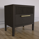 Прикроватная Тумбочка Primo с двумя ящиками Темный орех варинант исполнения - 2 | Loft Concept в Саратове