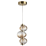Подвесной светильник с 3-мя рифлеными стеклянными шарами Marcelh Light варинант исполнения - 2 | Loft Concept в Саратове