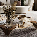 Дизайнерский журнальный стол волнистой формы Nyxacad варинант исполнения - 3 | Loft Concept в Саратове