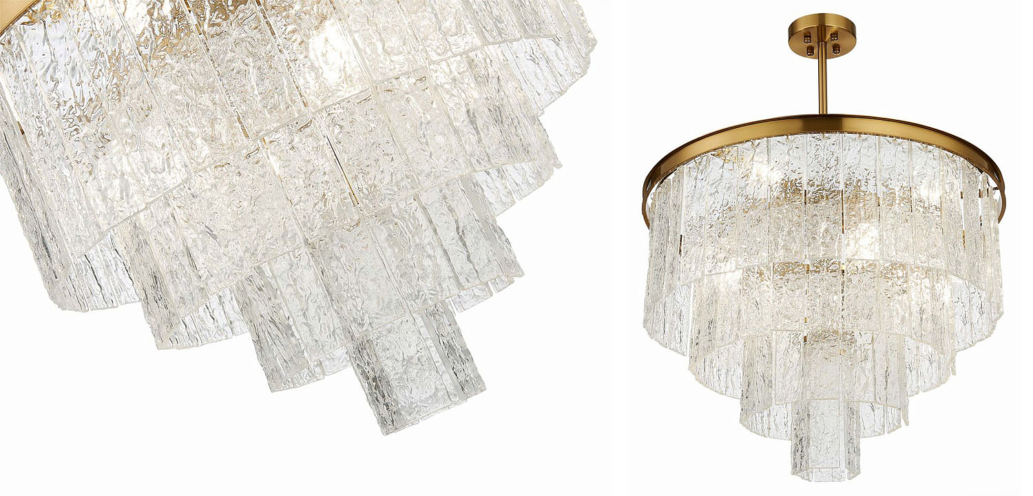 Люстра Renea Textured Glass Chandelier Brass D60 Люстра Renea Textured Glass Chandelier Brass D60 - Loft-Concept в Саратове