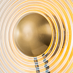 Бра с янтарным стеклянным диском и золотистыми акцентами Savio Glass Disc варинант исполнения - 7 | Loft Concept в Саратове