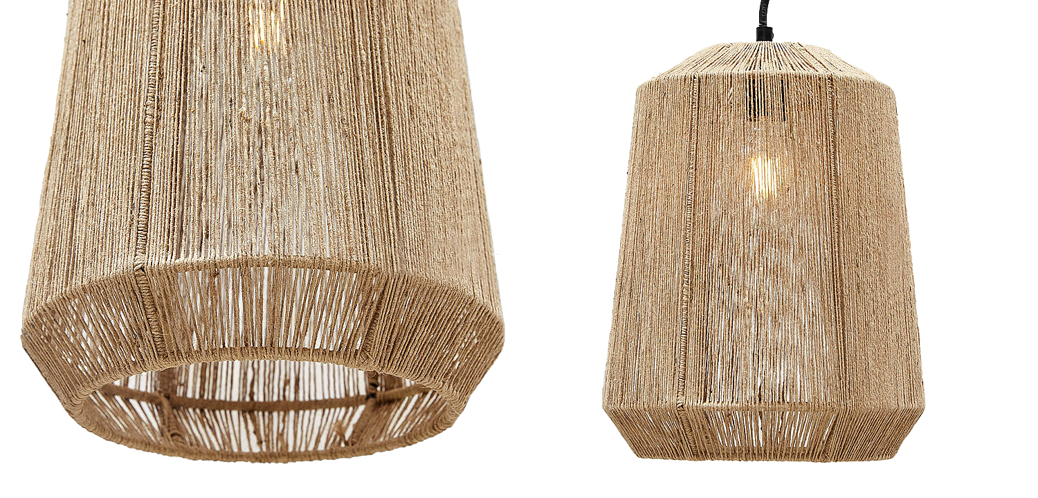 Подвесная люстра с плетеным плафоном Uma Wicker Chandelier Подвесная люстра с плетеным плафоном Uma Wicker Chandelier - Loft-Concept в Саратове