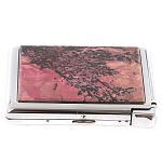 Портсигар с газовой зажигалкой из натурального камня Родонит Stone Cigarettes Cases варинант исполнения - 8 | Loft Concept в Саратове