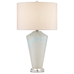 Настольная лампа стеклянная с тканевым абажуром Edges варинант исполнения - 3 | Loft Concept в Саратове