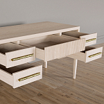 Большой Рабочий стол Primo с 5 выдвижными ящиками Светлый дуб варинант исполнения - 5 | Loft Concept в Саратове