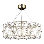 Люстра с тонкой металлической конструкцией цвета золото Quasar варинант исполнения - 1 | Loft Concept в Саратове