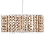 Люстра в форме цилиндра с вставками из деревянных бусин Wooden Beads варинант исполнения - 1 | Loft Concept в Саратове