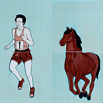 Дизайнерская плитка Конь бегун варинант исполнения - 2 | Loft Concept в Саратове