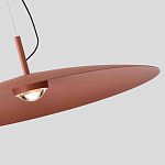 Подвесной светильник круглой формы с коричневым металлическим абажуром Halo Drift варинант исполнения - 2 | Loft Concept в Саратове