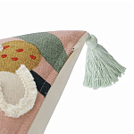 Подушка с цветочным принтом и кисточками Blooming Elegance Daisy варинант исполнения - 3 | Loft Concept в Саратове