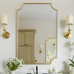 Зеркало в золотой деревянной раме Riviera варинант исполнения - 3 | Loft Concept в Саратове