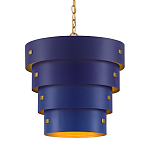 Подвесной светильник фигурный синий из 4-х широких колец Alternating Rings варинант исполнения - 1 | Loft Concept в Саратове