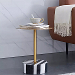 Дизайнерский журнальный стол с круглой столешницей на чёрно-белом основании Muruv варинант исполнения - 1 | Loft Concept в Саратове