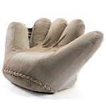 Дизайнерское плюшевое кресло в форме руки бежевое Poltronova Joe Plush Dove Grey варинант исполнения - 2 | Loft Concept в Саратове