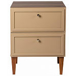 Тумба прикроватная бежевая из массива бука с 2-мя ящиками Wenge Light варинант исполнения - 2 | Loft Concept в Саратове