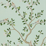 Обои ручная роспись Gustavian Garden Spring on white dyed paper варинант исполнения - 2 | Loft Concept в Саратове