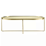Кофейный столик овальный золотой Modern Mirror Gold Table варинант исполнения - 2 | Loft Concept в Саратове