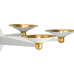 Люстра круглая с бело-золотыми плафонами Light Source варинант исполнения - 1 | Loft Concept в Саратове